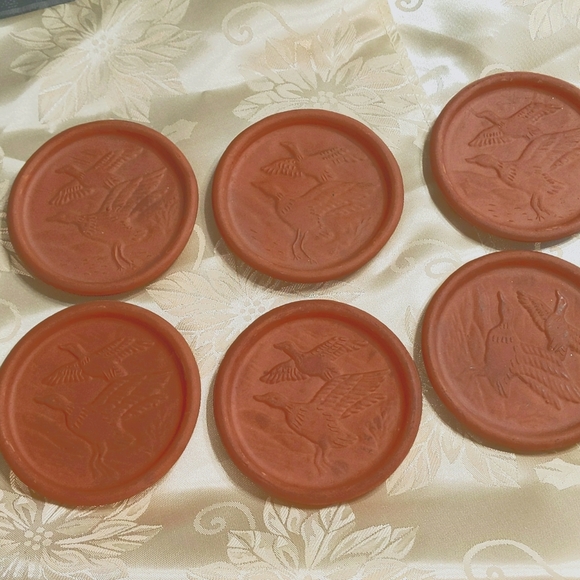 Vintage Terracotta Coasters S/6 - Picture 2 of 6
